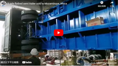 Ultraton 3 Axle Flatbed Semi Trailer Sold to Mozambique, Africa